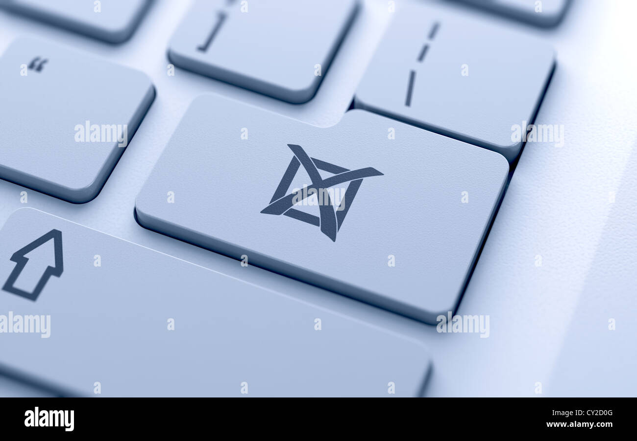 Check mark button on keyboard with soft focus Stock Photo - Alamy
