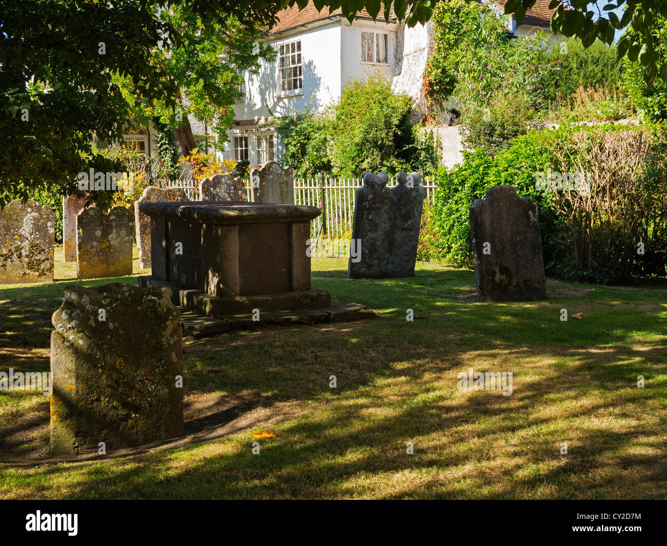 Graveyard of St Mary's Church, Rye, Sussex. Stock Photo