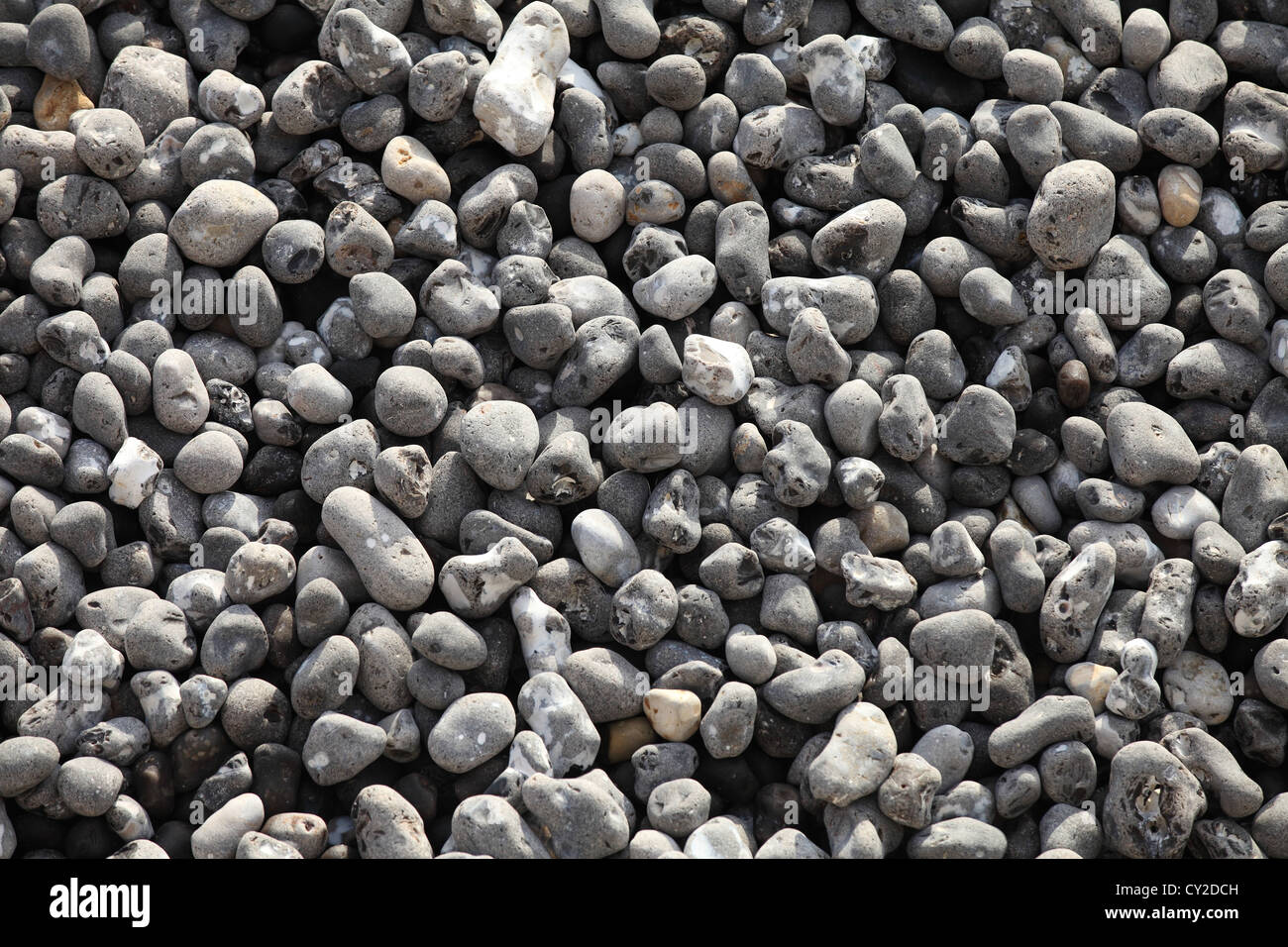 Pebbles on the beach of Dieppe, Normandy, France Stock Photo