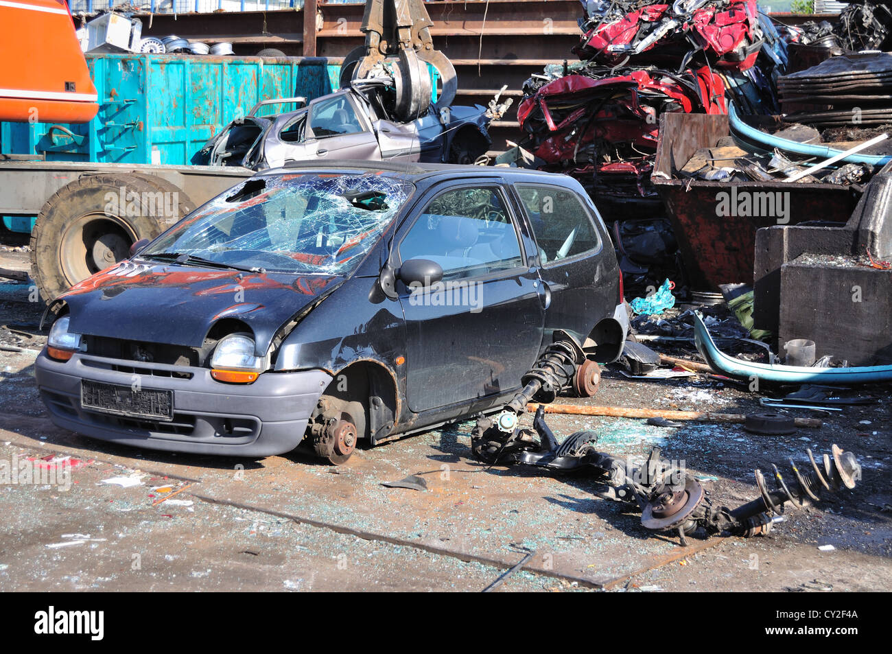 Car junkyard scrap yard germany hires stock photography and images Alamy