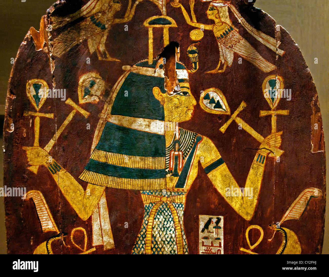 Mummy Board of Henettawy Sister-Wife  High Priest Amun Smendes Dynasty 21 990–970 B.C. Egypt Thebes Deir el-Bahri Tomb Stock Photo