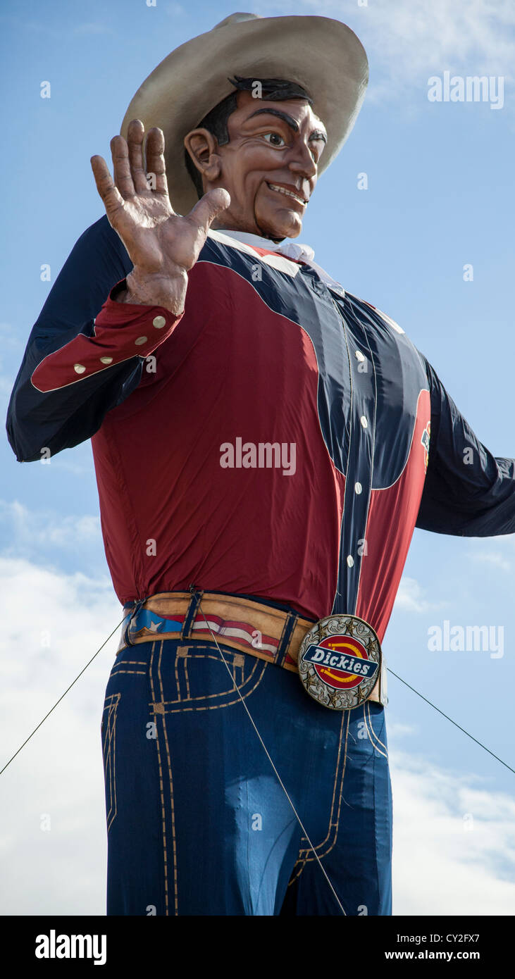 Big Tex, a 50 foot tall animated statue welomes vistors to the State ...