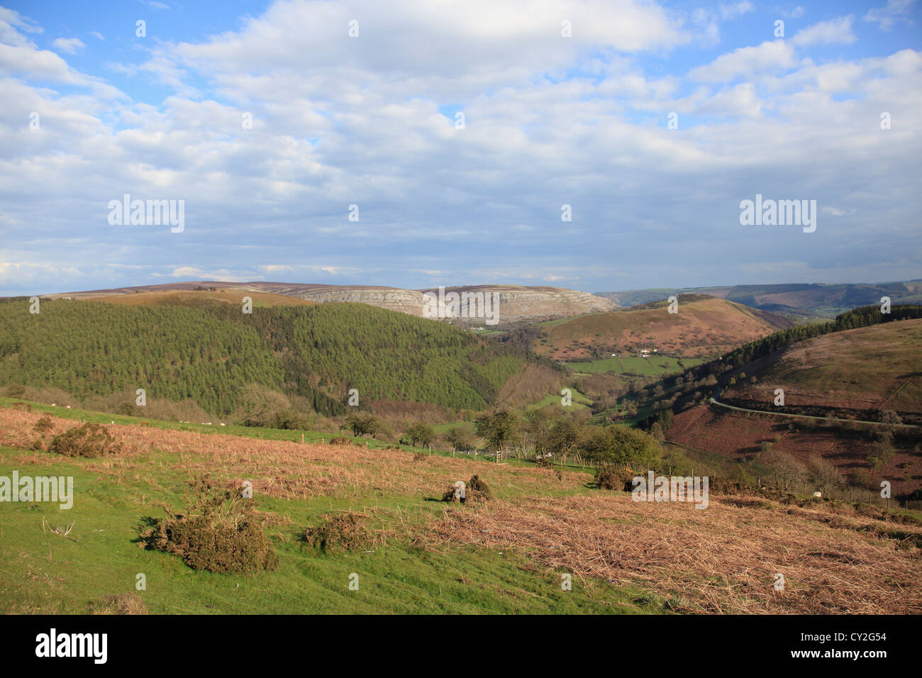 Horseshoe Pass, near Llangollen, Denbighshire, North Wales, Wales ...