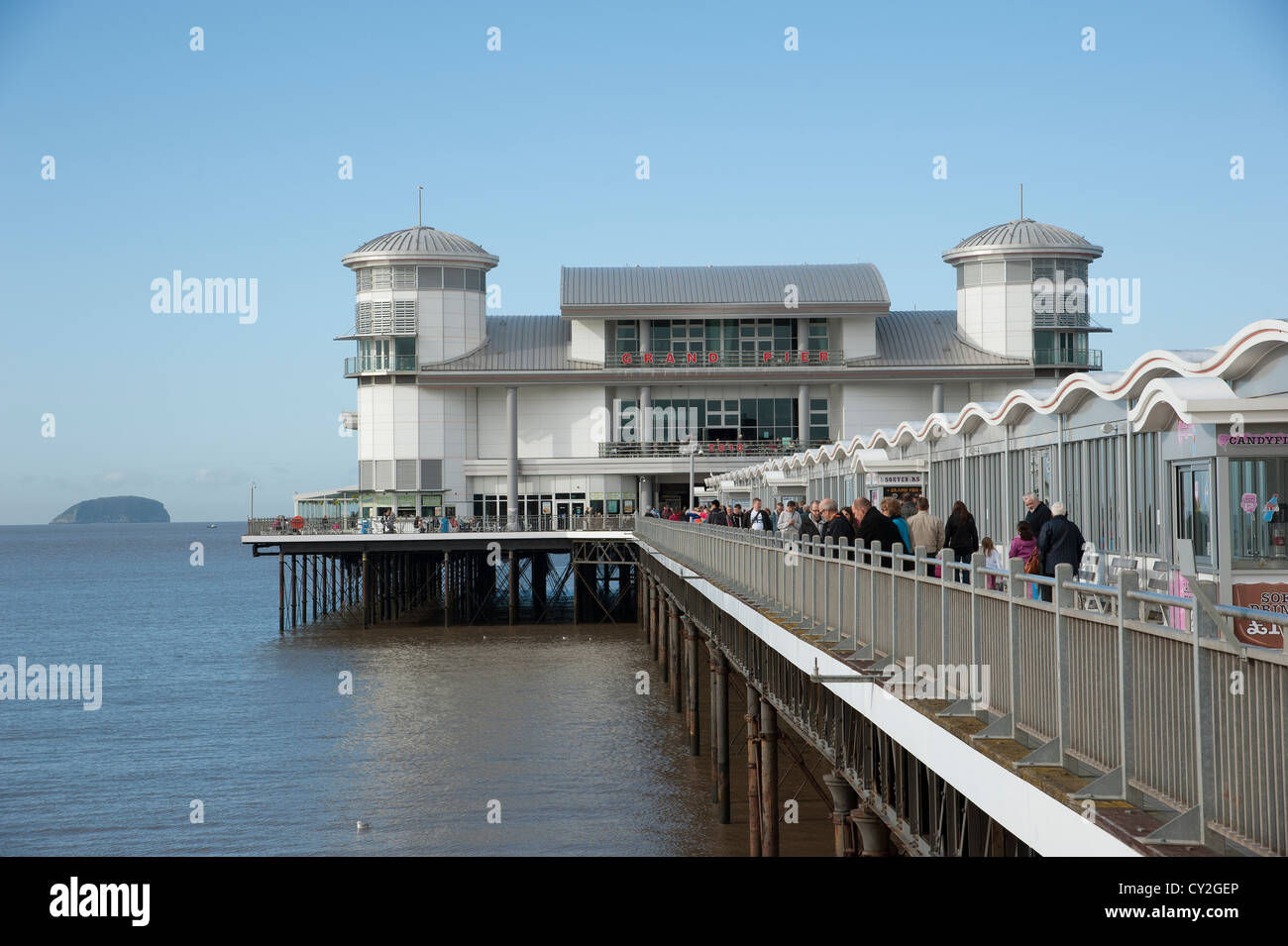 The Grand Pier at Weston Super Mare Somerset seaside resort England UK Stock Photo