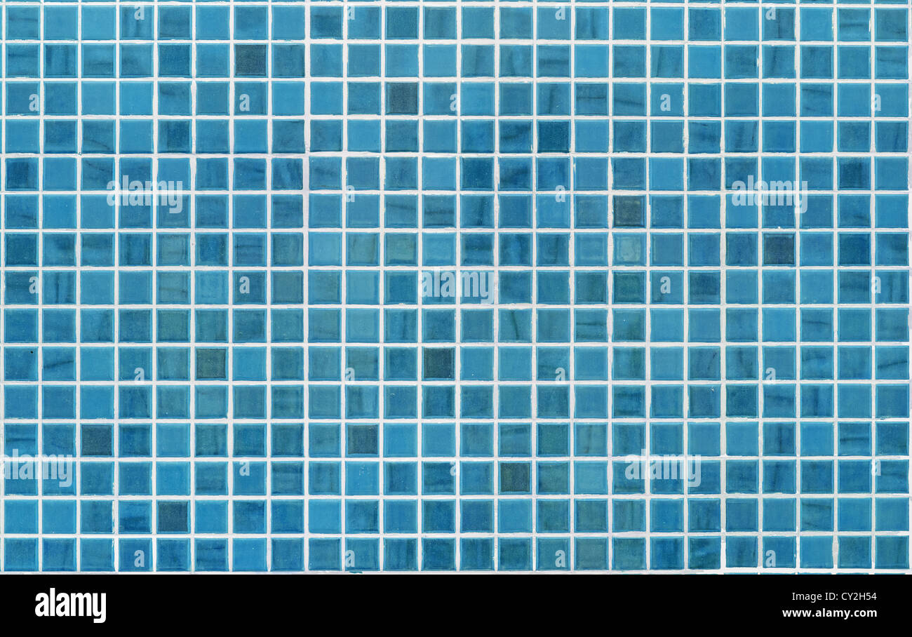 blue tile wall Stock Photo