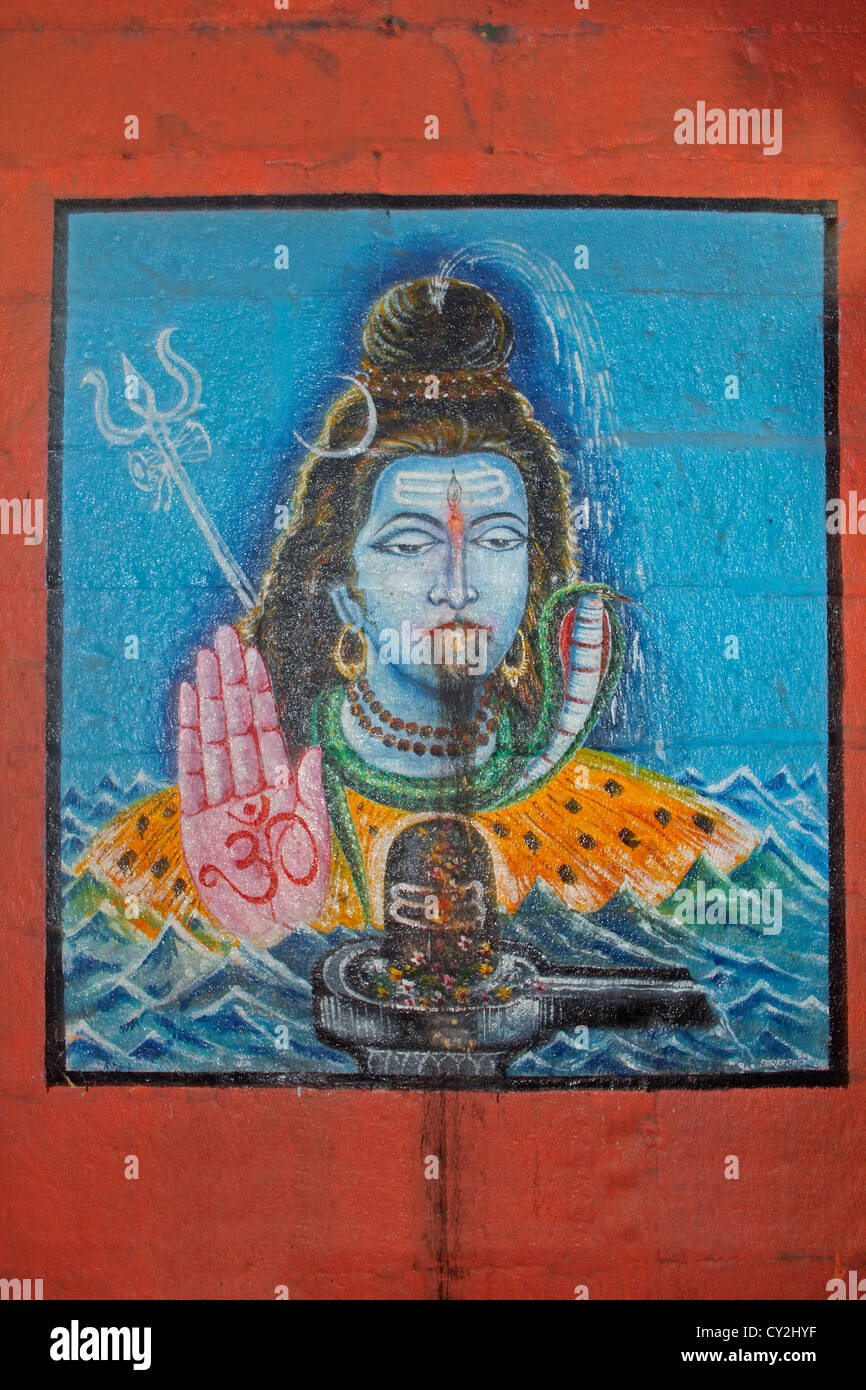 Lord Shiva Painting, India Stock Photo - Alamy