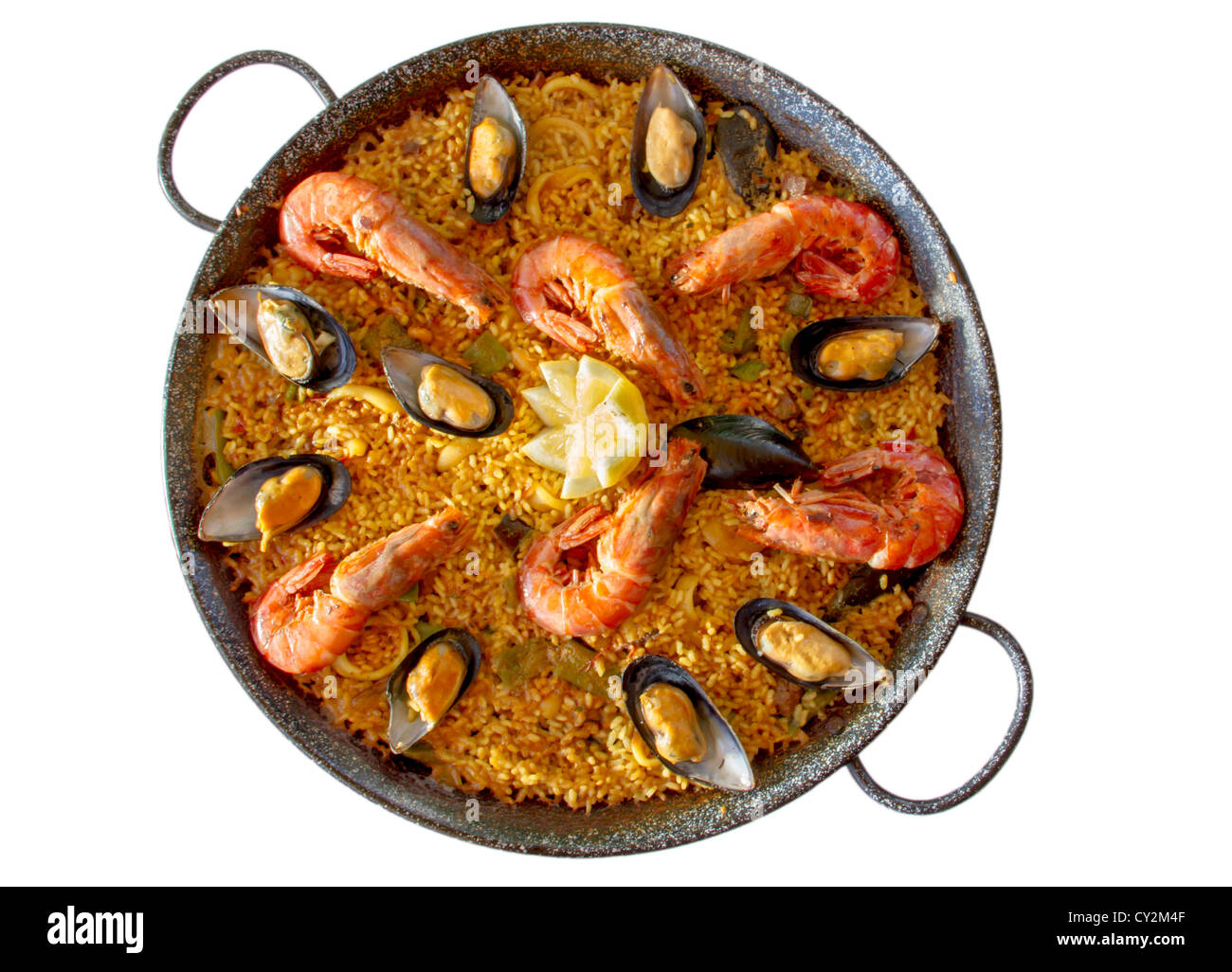 Spanish paella from Valencia Stock Photo