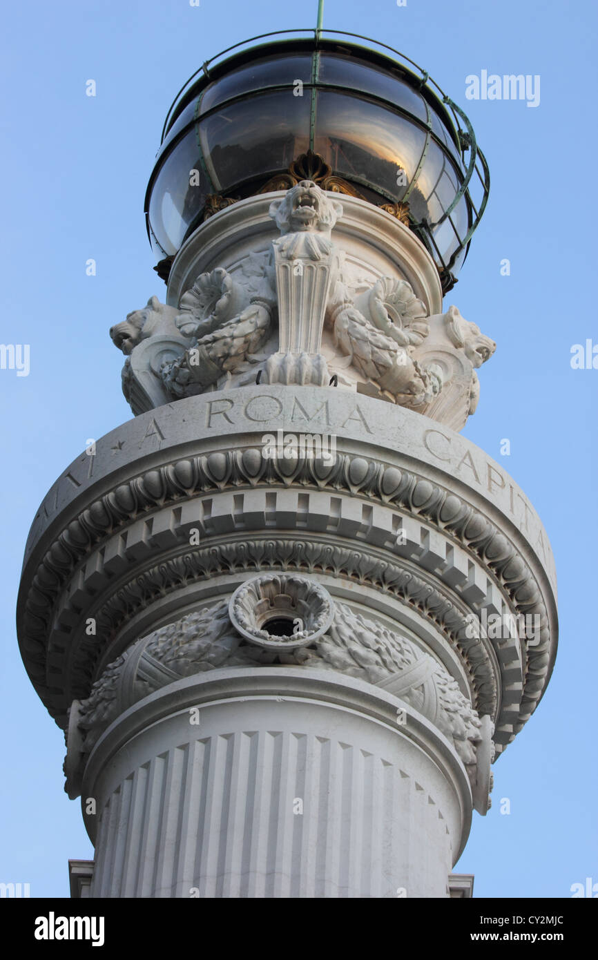 The lighthouse homage to the Italians of Argentina at the Gianicolo, Il faro al Gianicolo, Omaggio degli Italiani d'Argentina Stock Photo