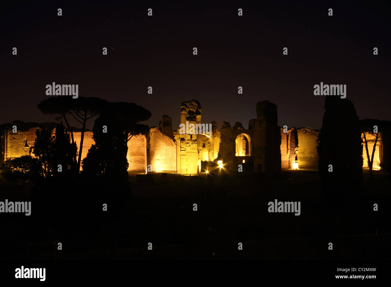 Le terme di Caracalla, Rome, Italy, Caracalla Spa ruins, Rome, Roma, Italy, travel ,tourism, photoarkive Stock Photo