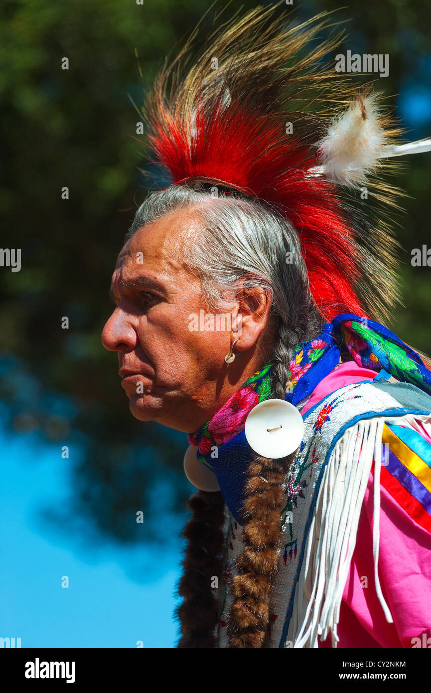 Chumash native American man Stock Photo