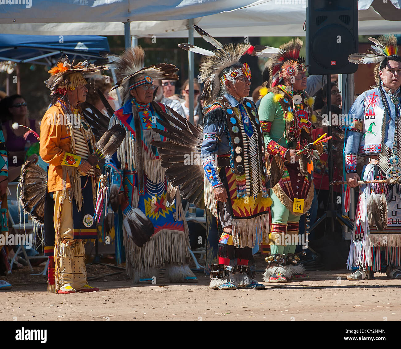 A group of elders at the 2012 Chumash native American Pow-wow Stock Photo