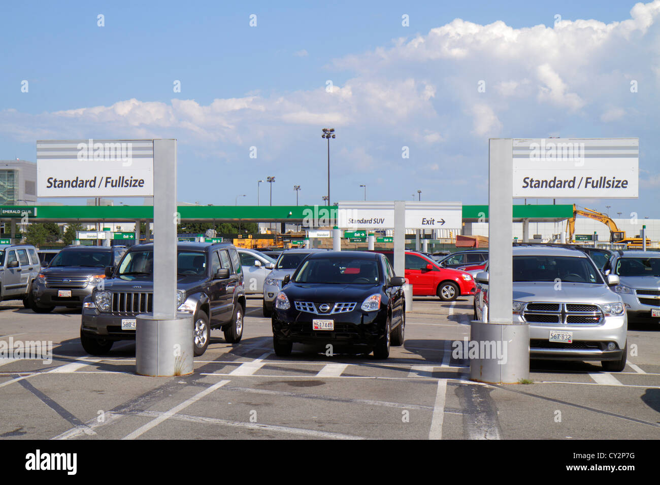 Boston Massachusetts,Logan International Airport,BOS,Alamo car rental,rent,sign,standard,full size,cars,vehicles,SUV,MA120816011 Stock Photo