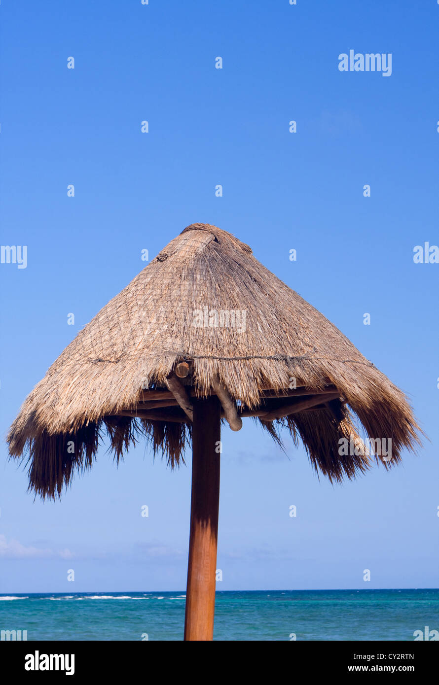 Beach Parasol In Mexico Stock Photo Alamy