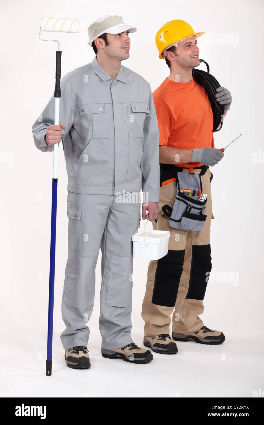 Painter and electrician Stock Photo Alamy