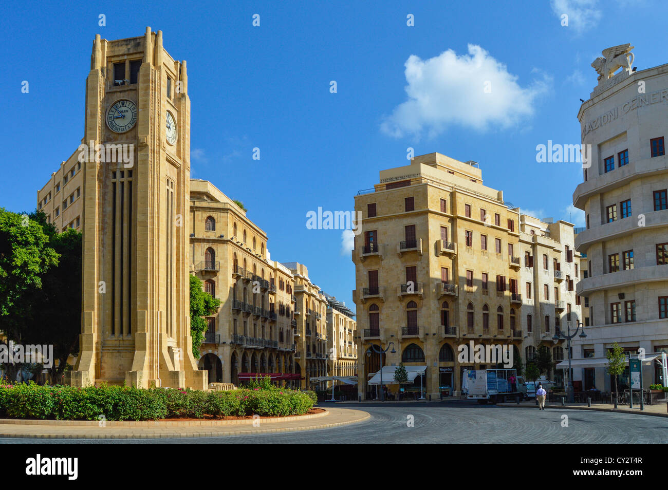 Ottoman Clock Tower, Nejme Square, Downtown Beirut, Lebanon, Middle East Stock Photo Alamy