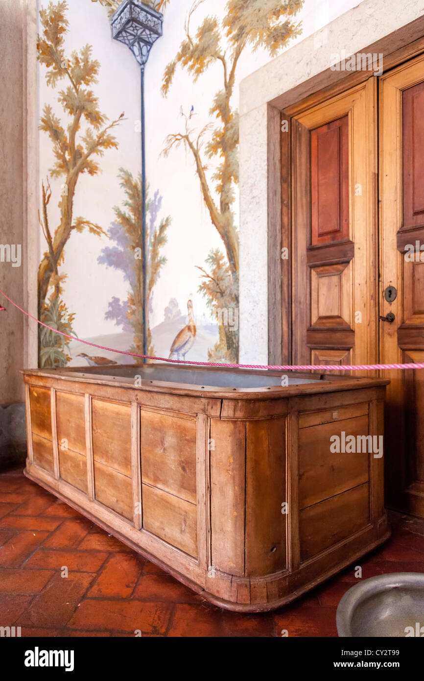Antique bathtub in the Toilet Room. Mafra National Palace, Convent and