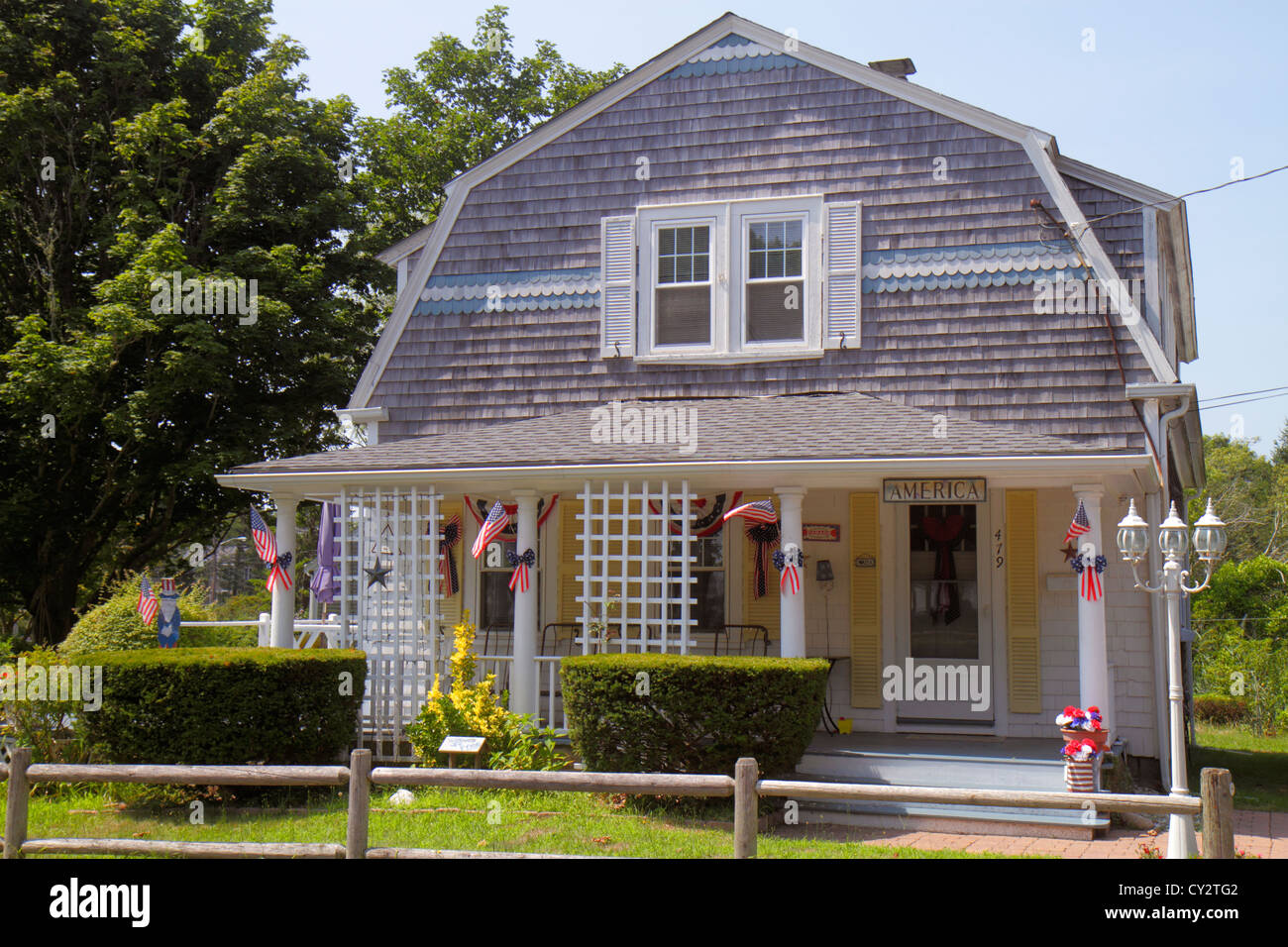 Massachusetts Cape Cod Hyannis Ocean Street cedar shingles house home
