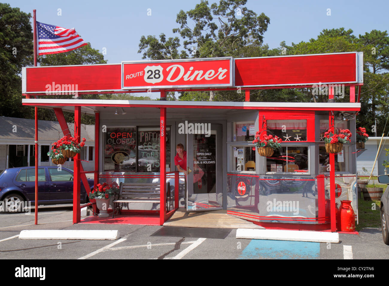 Massachusetts Cape Cod South Yarmouth Route 28 Diner restaurant Stock