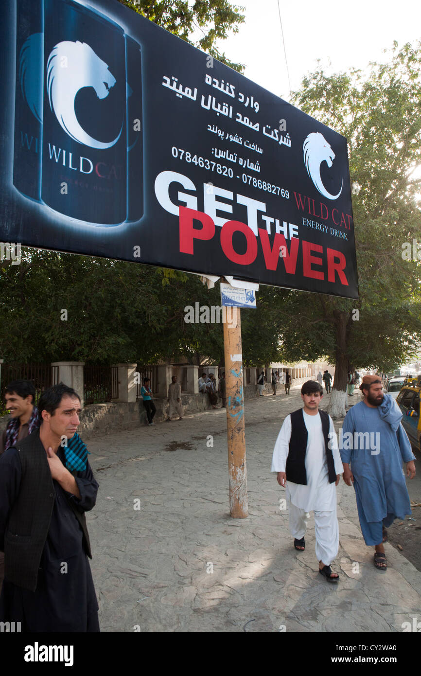 advertisement of energy drink in kabul, Afghanistan Stock Photo Alamy