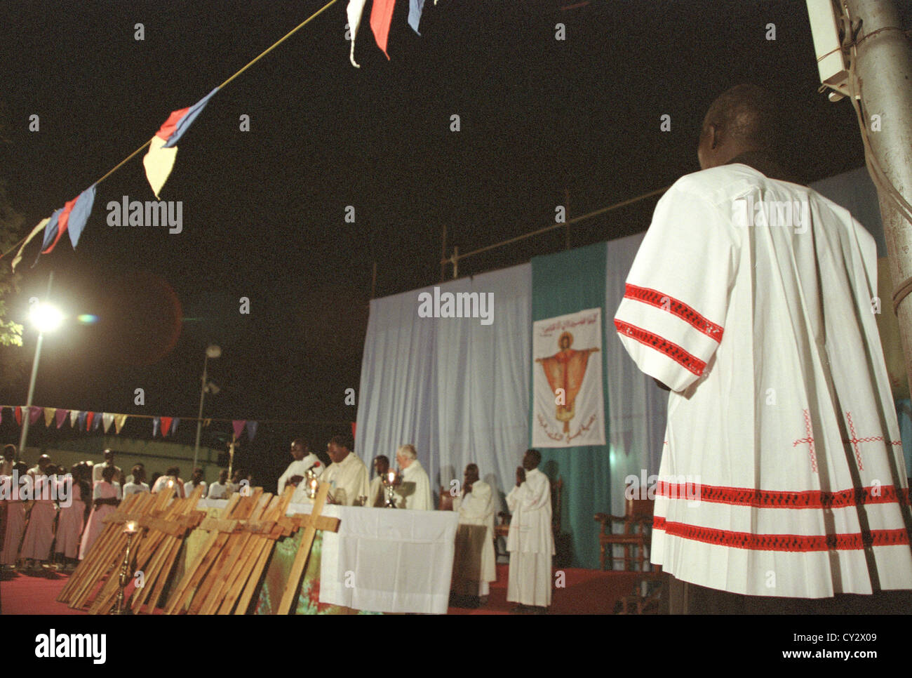 The Catholic Community In The Archdiocese Of Khartoum Under The Stock Photo Alamy