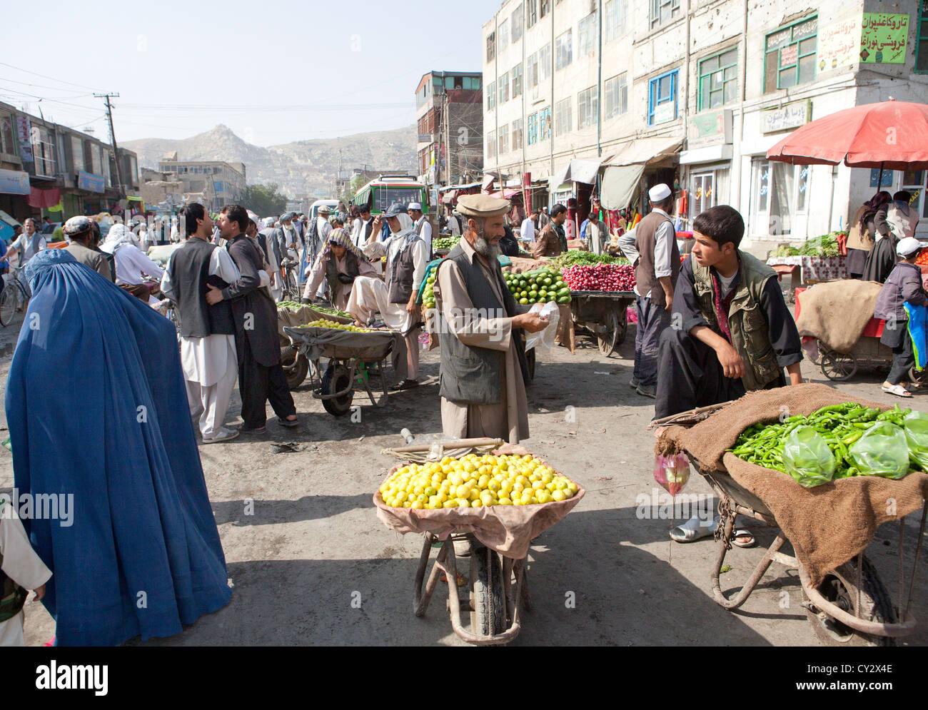 shopkeeper in kabul, Afghanistan Stock Photo