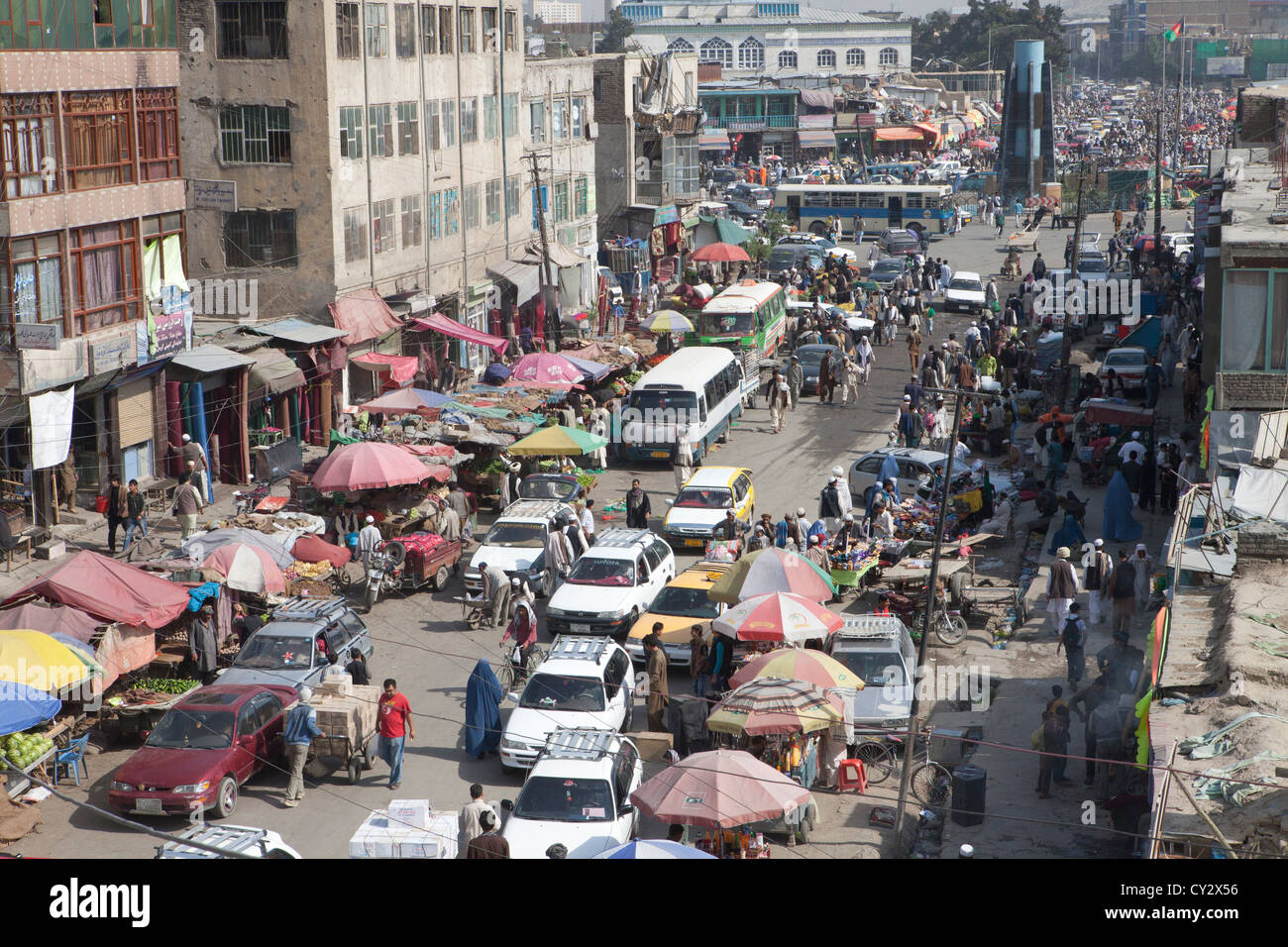 cityview of downtown kabul, afghanistan Stock Photo