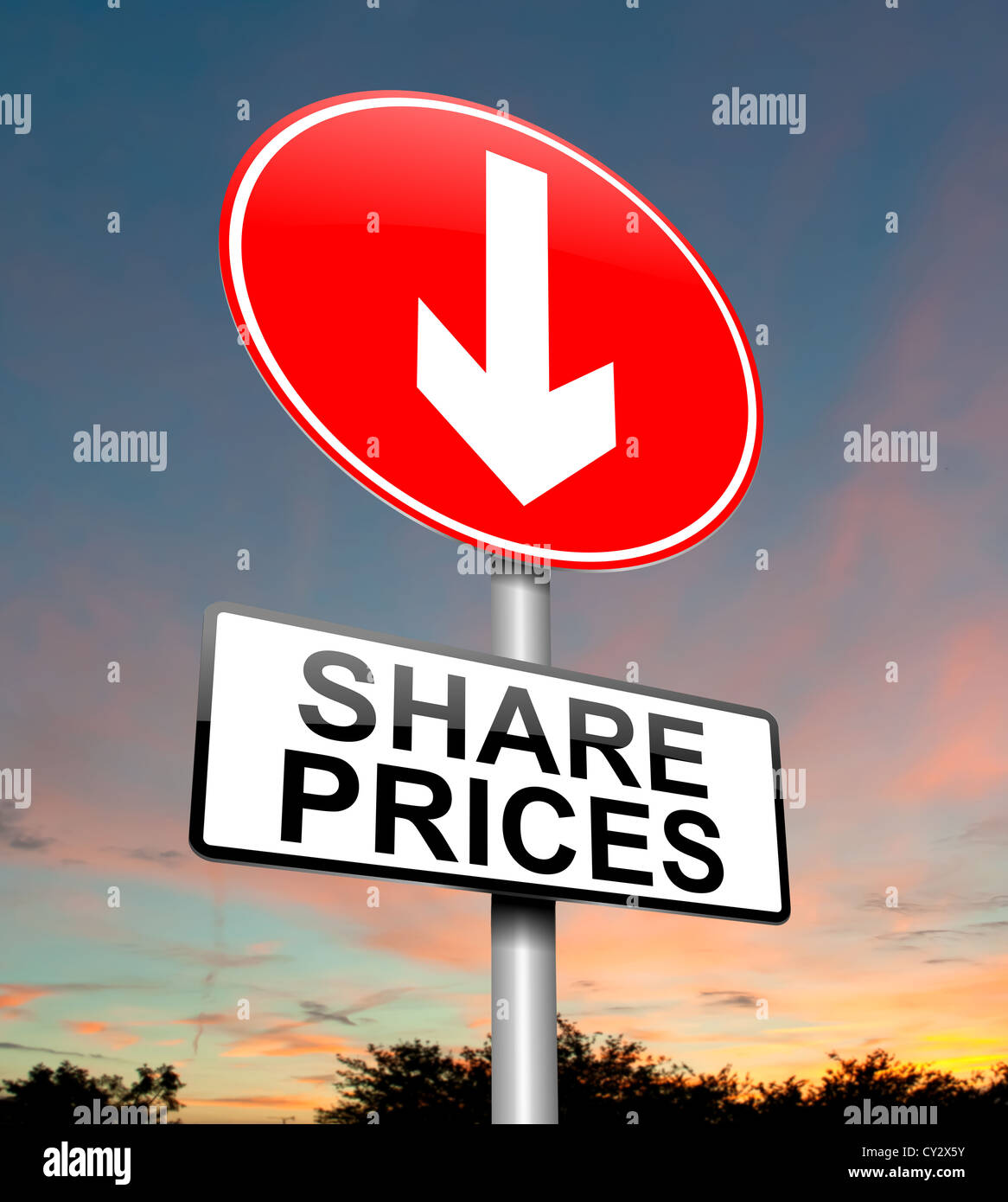 The share price is