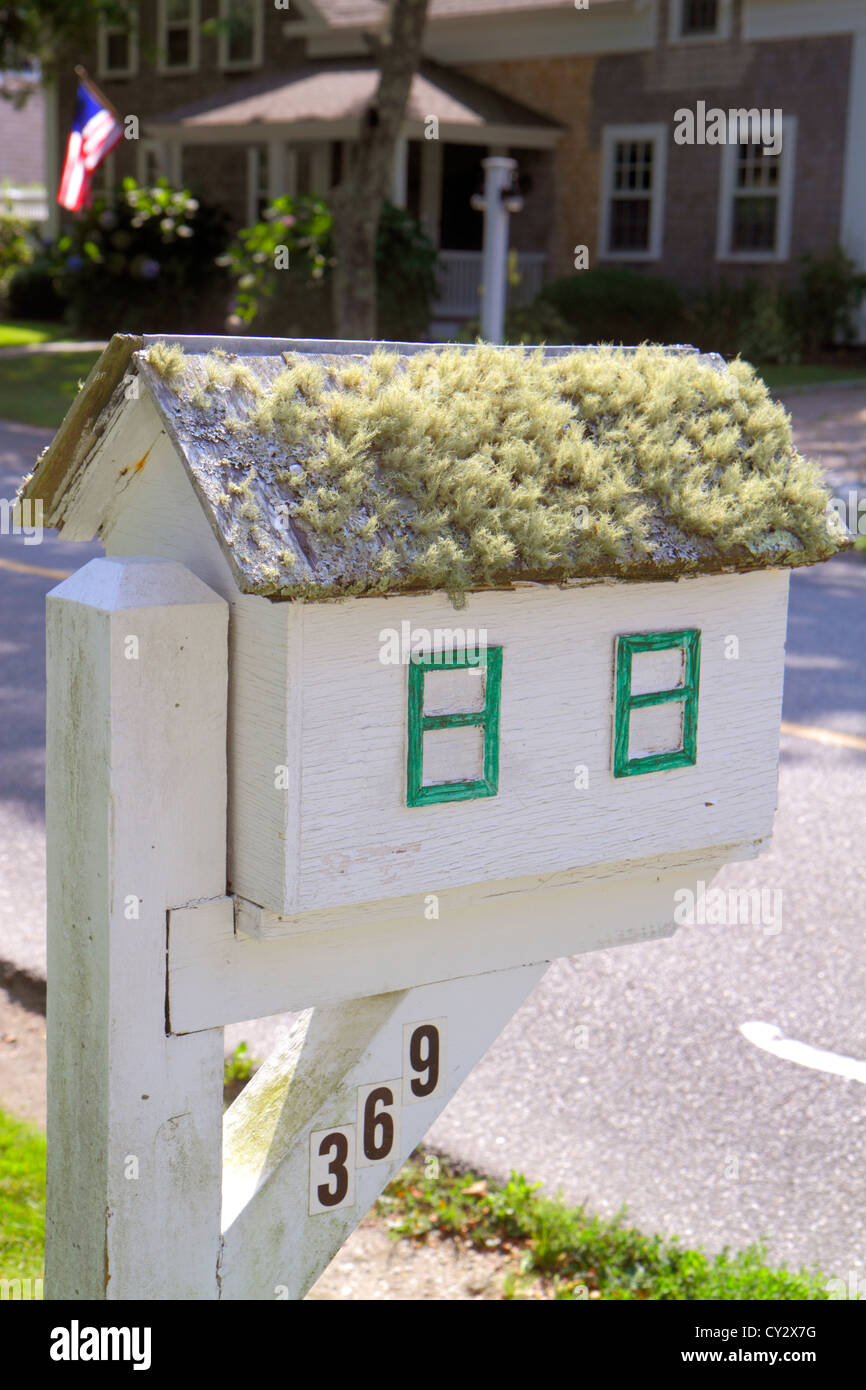 Cape Cod Massachusetts,Chatham,mailbox,moss,miniature house,MA120817122