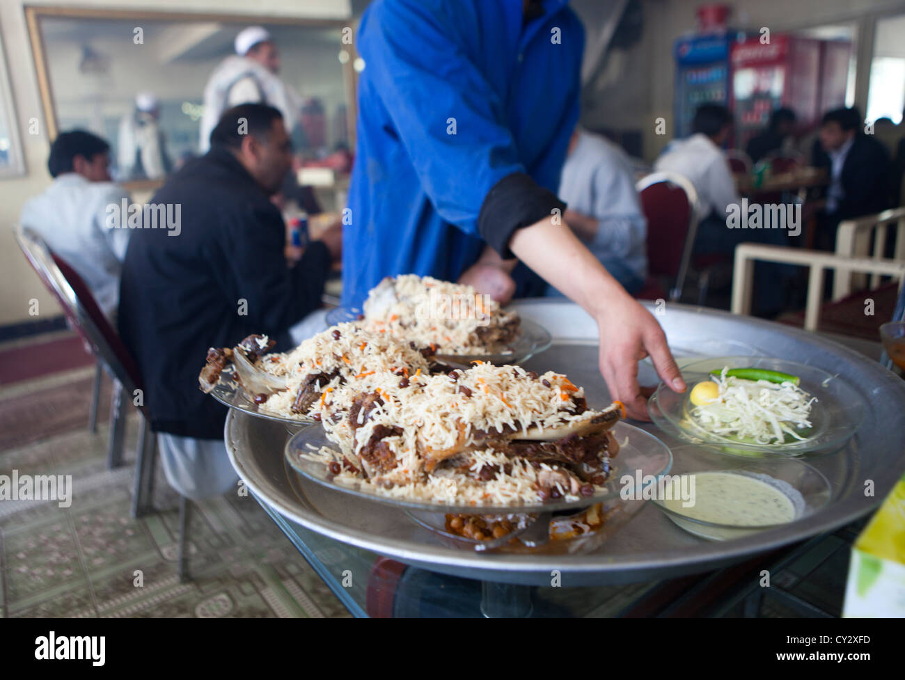 restaurant in kabul, afghanistan. Stock Photo