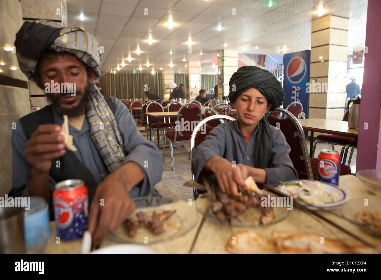 restaurant in kabul, afghanistan. Stock Photo