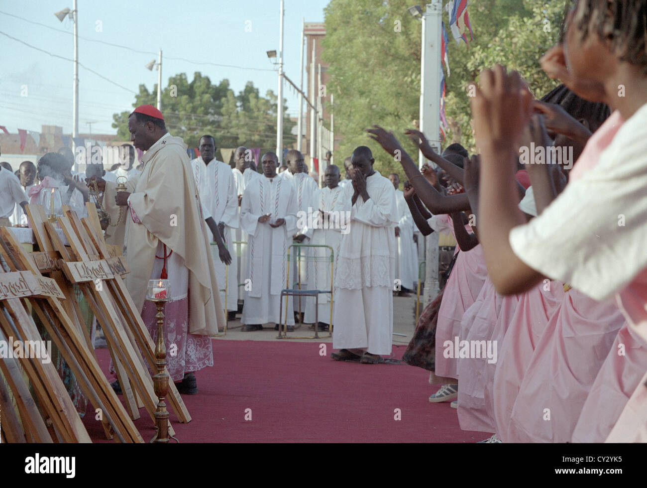 The Catholic Community In The Archdiocese Of Khartoum Under The Stock Photo Alamy