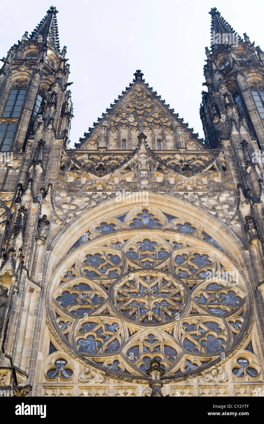 An Abstract view of Prague Castle in Prague the Czech Republic Stock ...