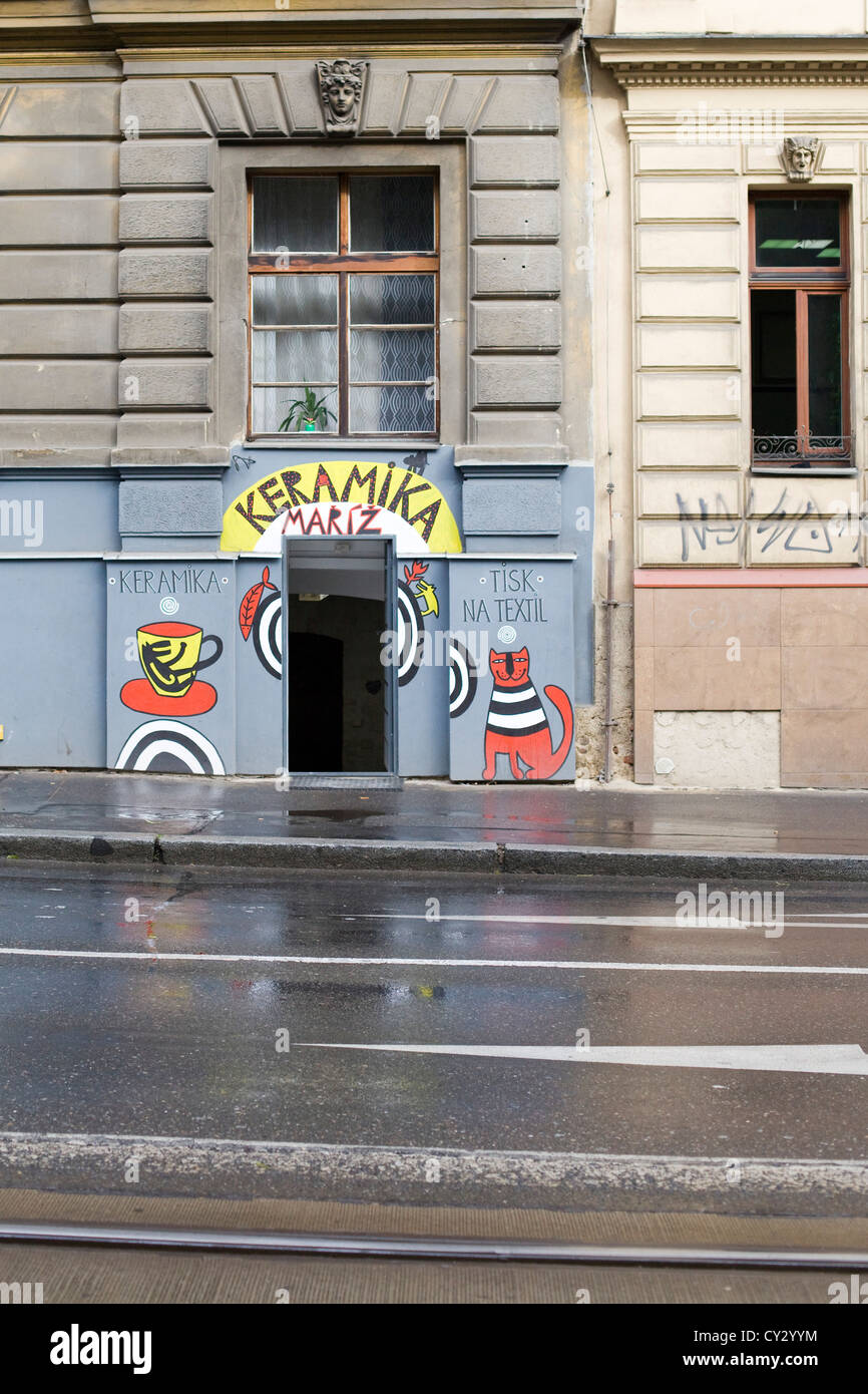 Buildings on the streets of Prague Czech Republic Stock Photo