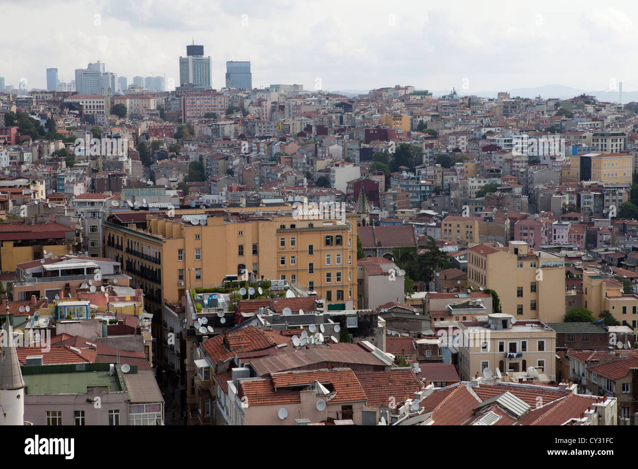 view from the Galata tower, Istanbul Stock Photo