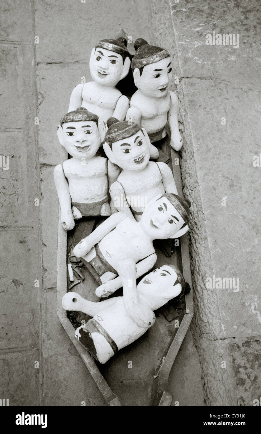 Water puppets in the Old City of Hanoi in Vietnam in Far East Southeast Asia. Puppet Doll