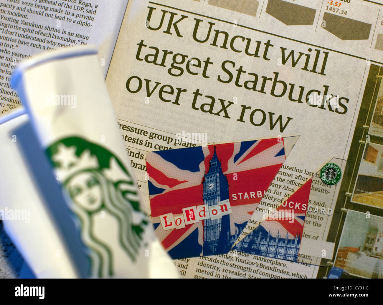 Starbucks protest tax hi-res stock photography and images - Alamy