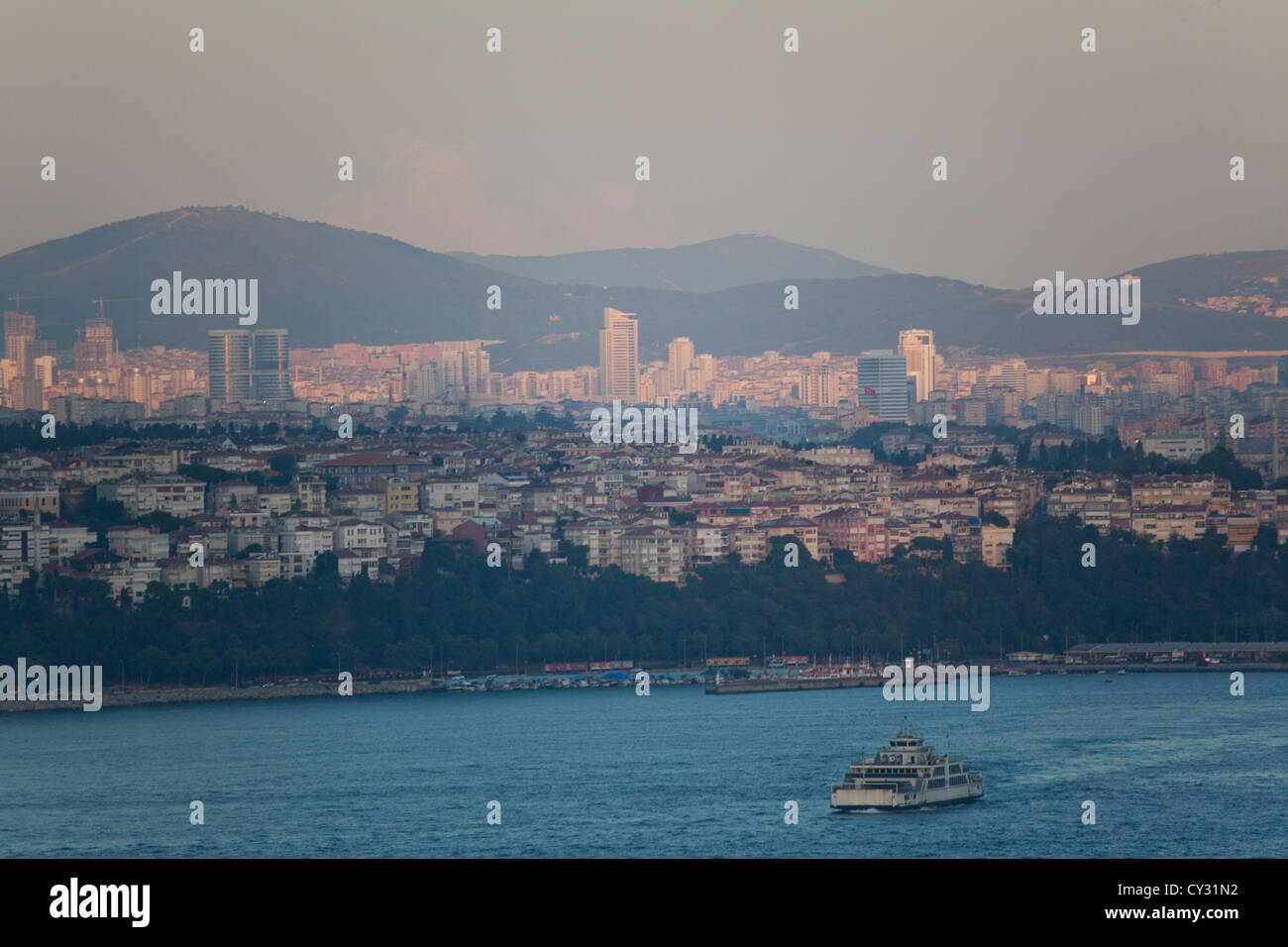 view on the eastern side of istanbul, from the Galata tower, Istanbul Stock Photo