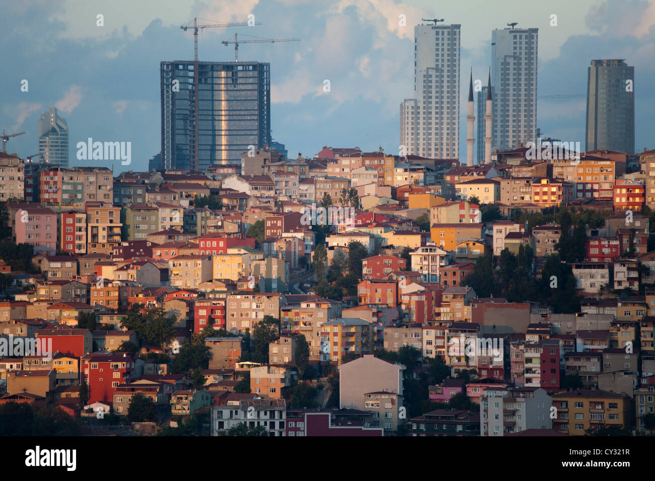 view from the 'Pierre Loti' viewpoint, looking at the golden horn, istanbul Stock Photo