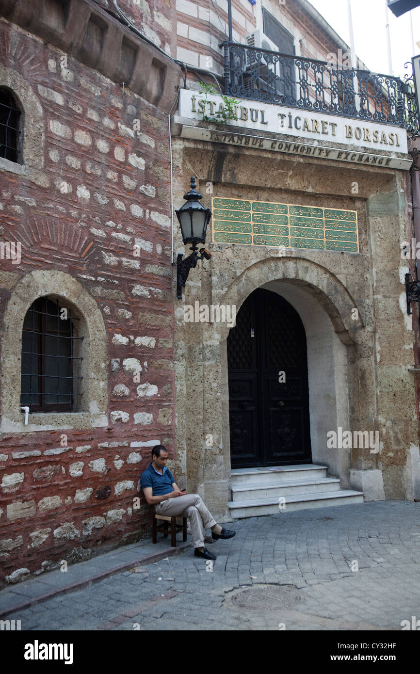 entrance script historic exterior stock stock exch Stock Photo