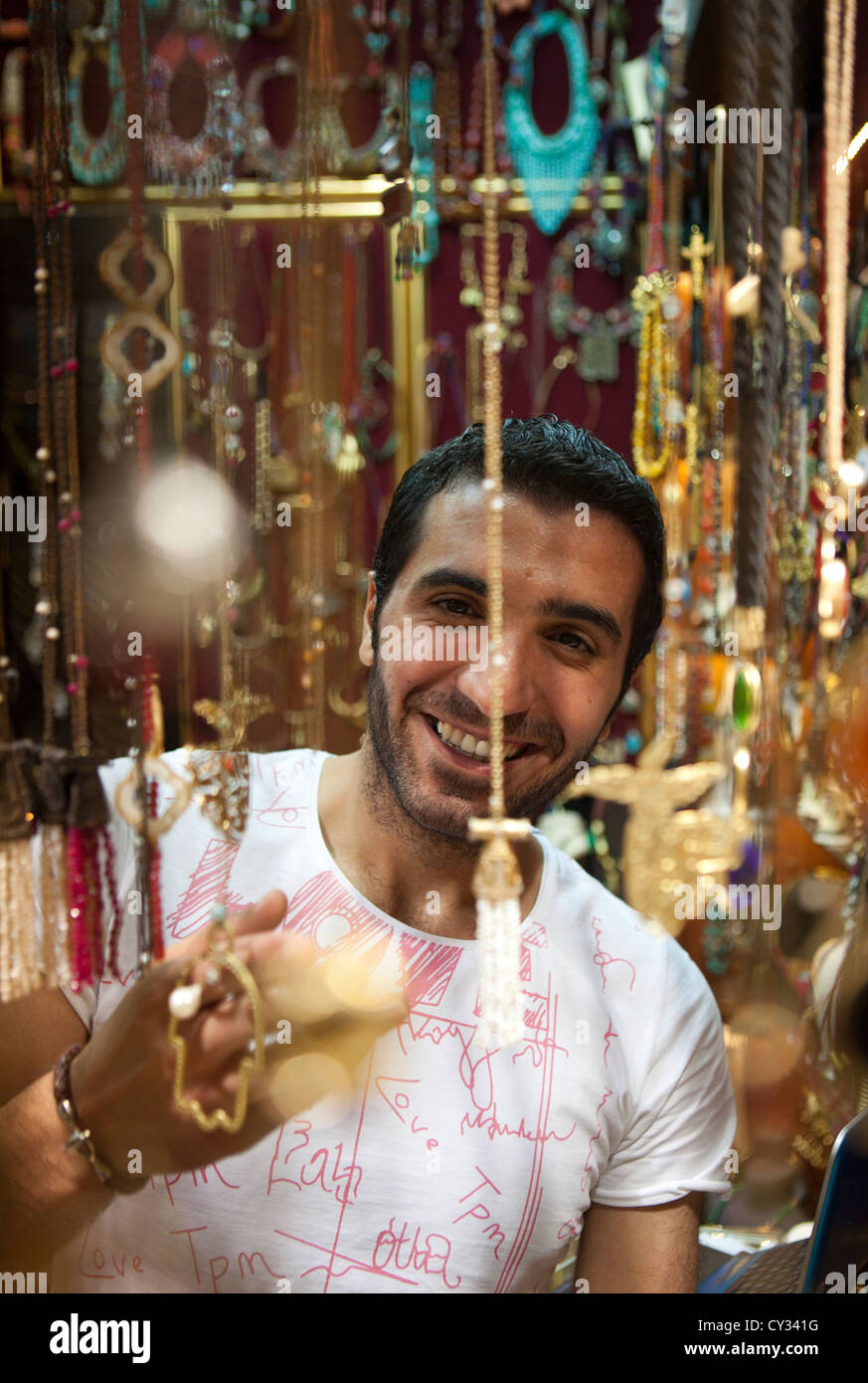 tourist shops in the grand bazaar, istanbul Stock Photo