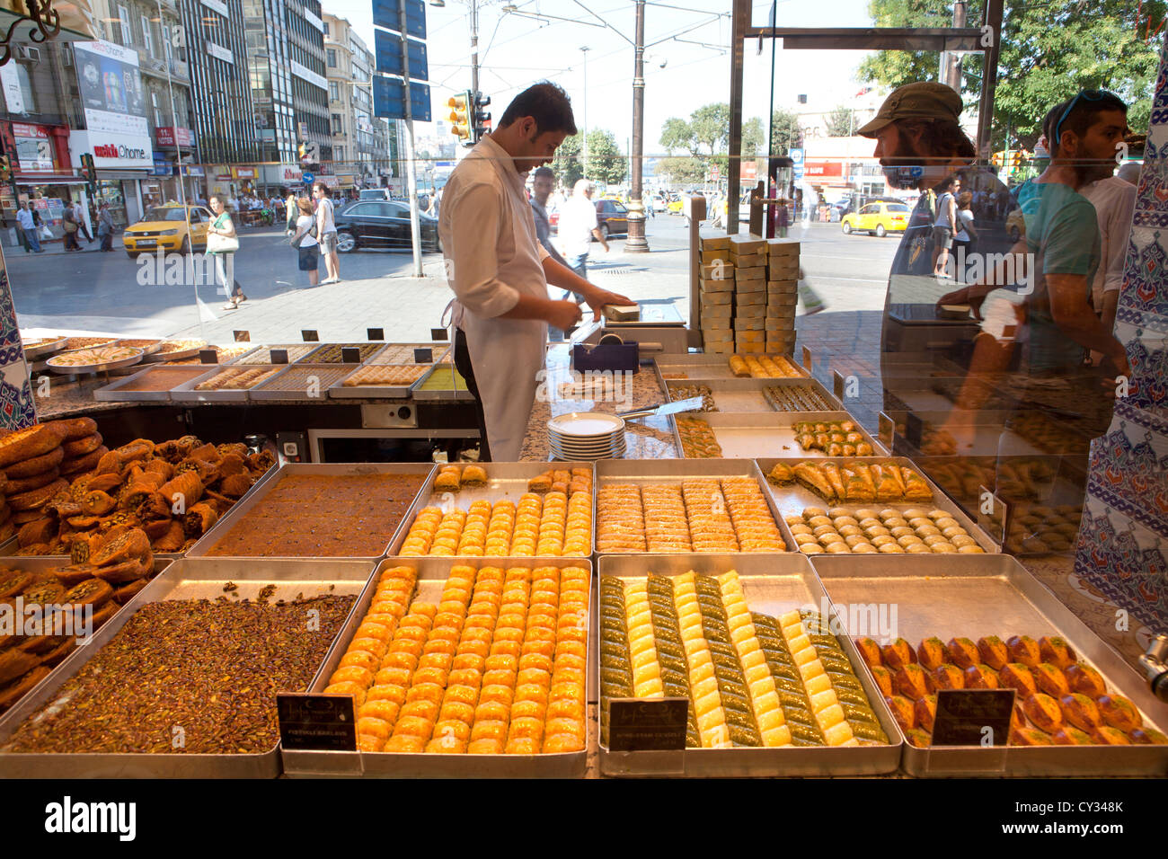 turkish delight shop, istanbul Stock Photo