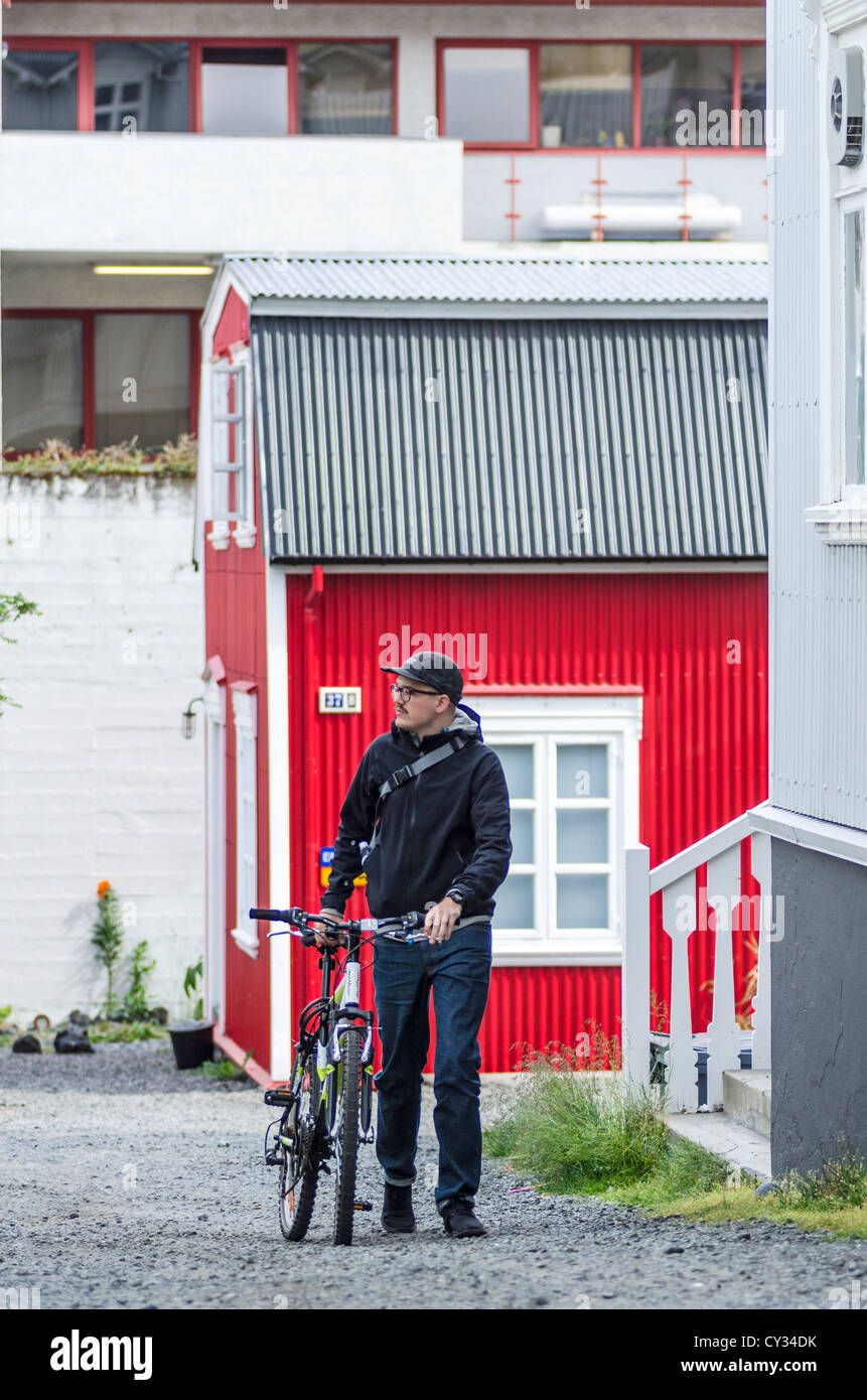 Young Citizen With Bike In Reykjavik Iceland Stock Photo Alamy Young Citizen With Bike In Reykjavik Iceland Stock Photo Alamy