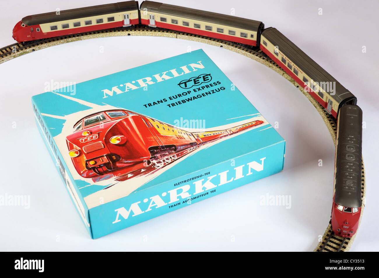 Marklin TEE (Trans Europe Express) electric model railway set Stock Photo -  Alamy