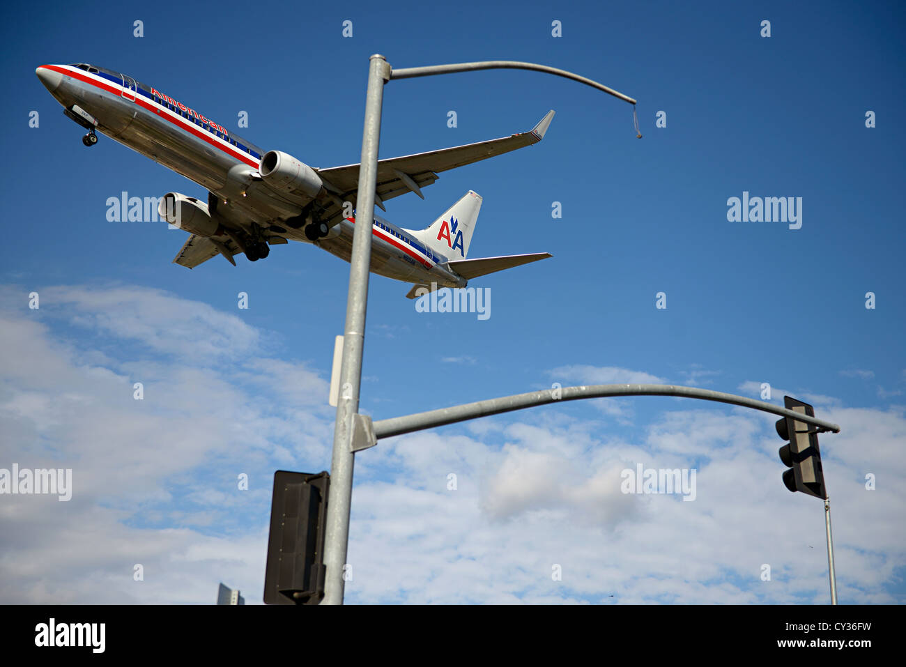 plane lax airport 'los angeles' usa california Stock Photo