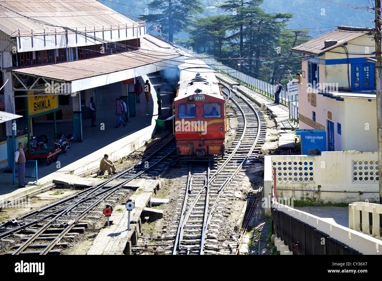 Shimla railway station, heritage toy train, Shimla, India Stock Photo