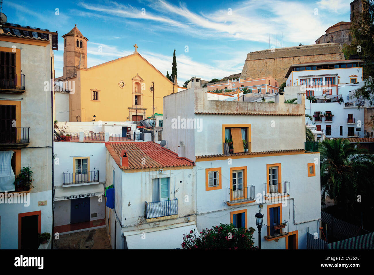 Spain, Balearic Islands, Ibiza, Old town (Dalt Vila) Stock Photo