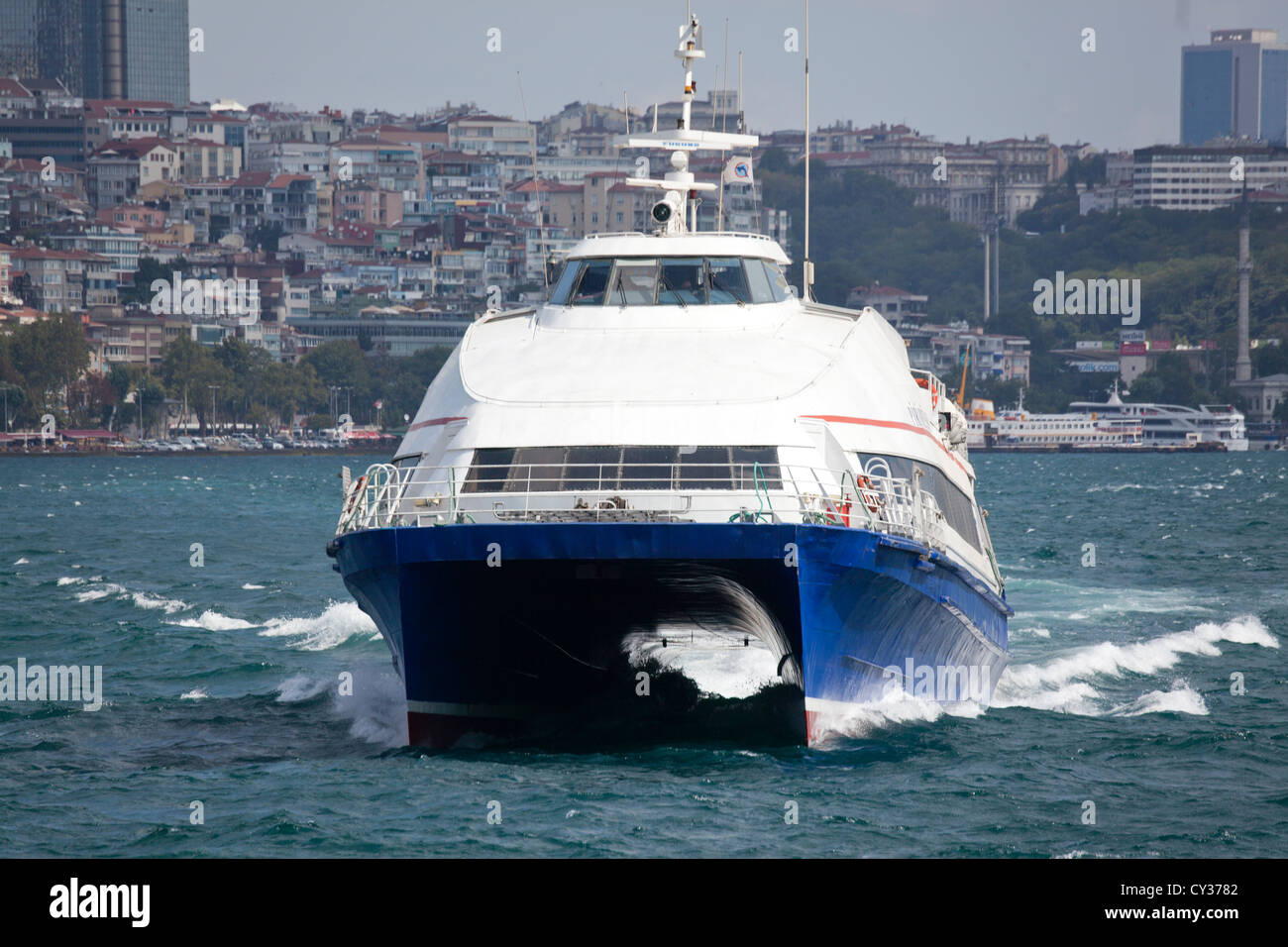 ferry on the Bosphorus, istanbul Stock Photo