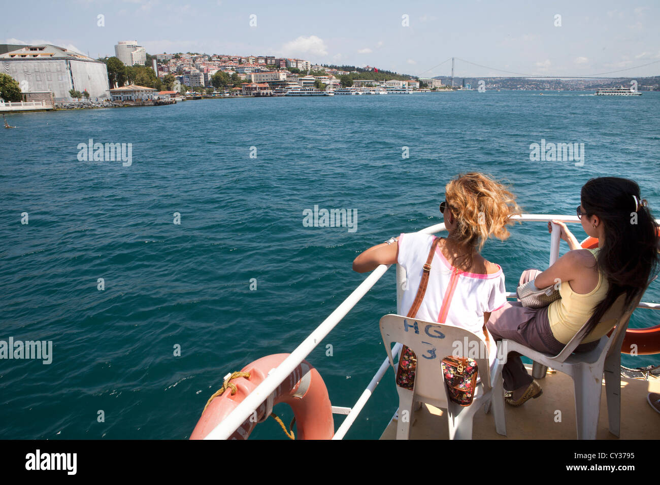 ferry on the Bosphorus, istanbul Stock Photo