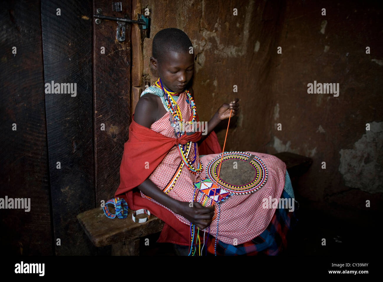 Maasai tribe in Kenya Stock Photo