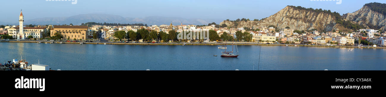A panorama of Zante town, Greece Stock Photo